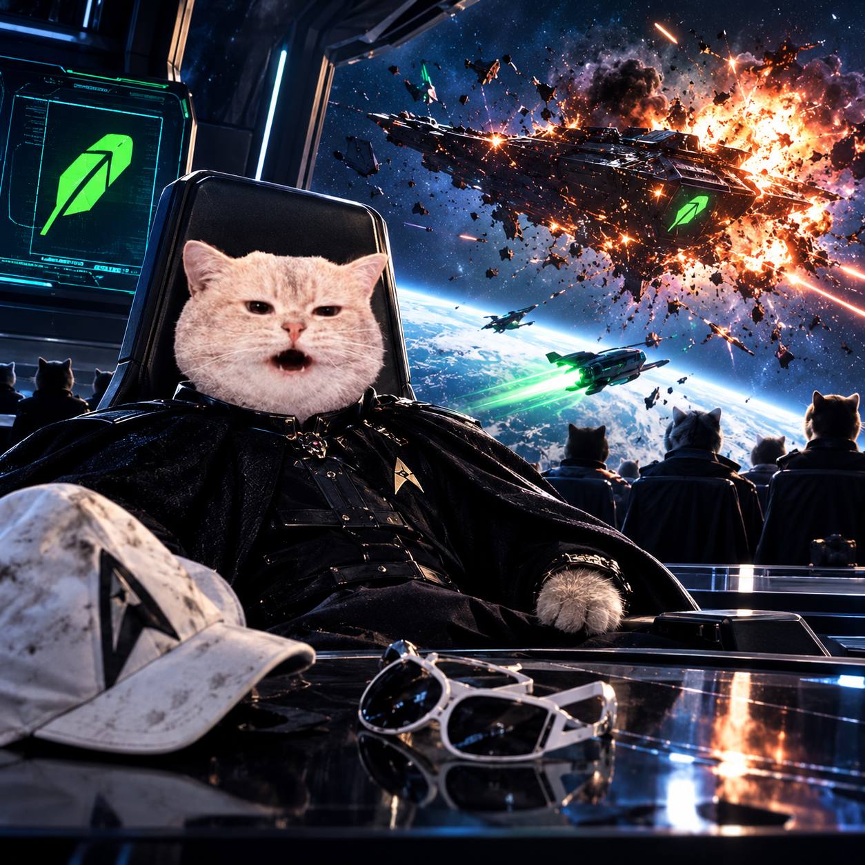 Commander on the bridge